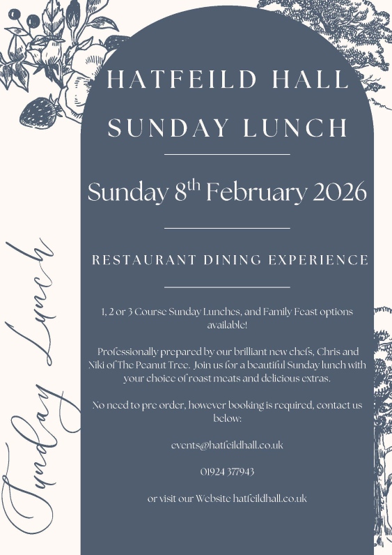 For your perfect celebration, join us at Hatfeild Hall in Wakefield, West Yorkshire